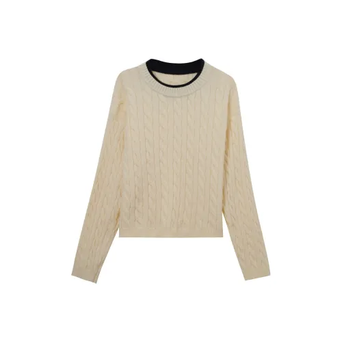 SUSANSAN Трикотаж Женский Кремовый Абрикос