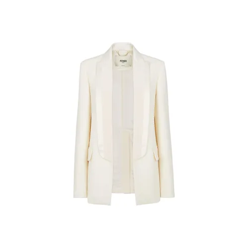 FENDI FW24 Куртки Пальто Женские Белые