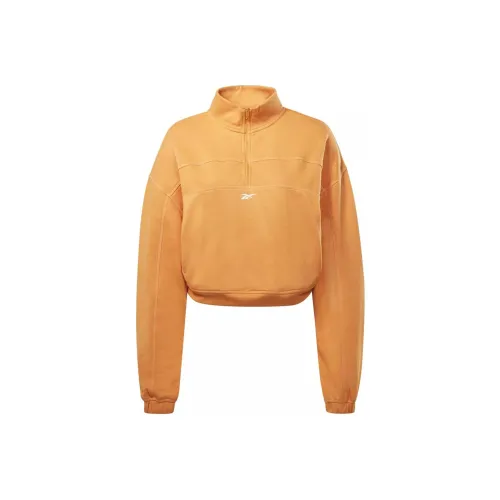 Reebok WOR KNIT 1 4 ZIP Свитшот Женские Оранжевый