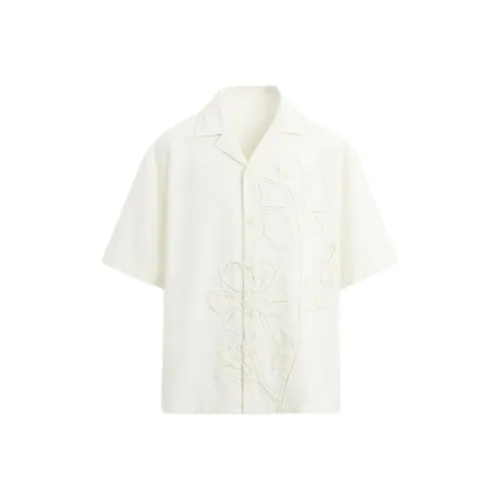 ZARA Морозный Белый Мужские Рубашки