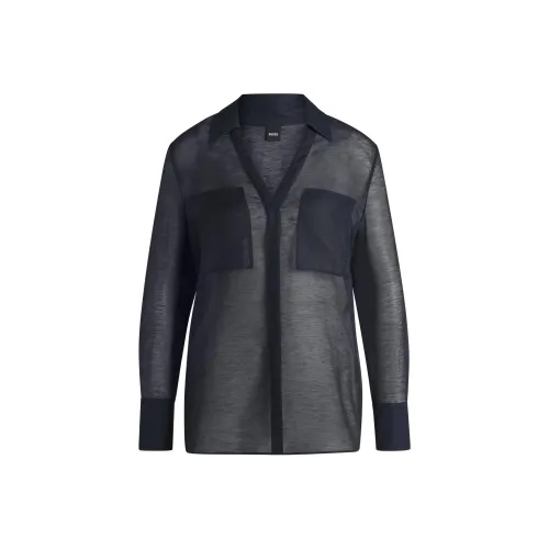 Hugo Boss Рубашка Женская Темно-синяя