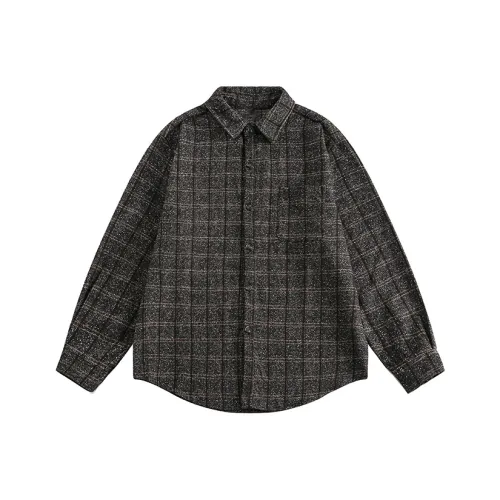 YPUT Черно-серый Унисекс Рубашки
