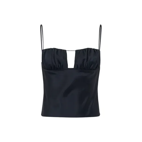 AS DALIO Топ на бретелях Женский Черный