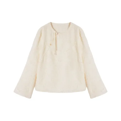 XIANGYING Бежевые Женские Рубашки