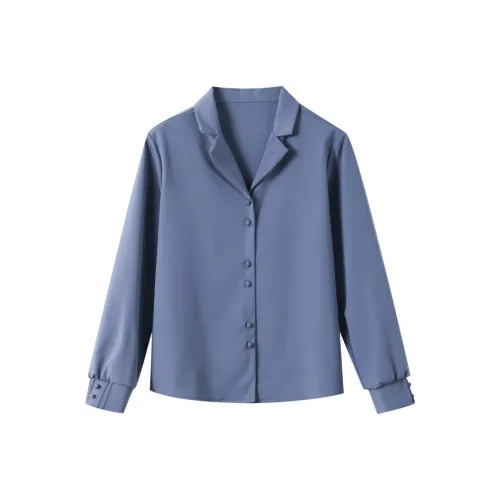 Huagaa Синий Женские Рубашки
