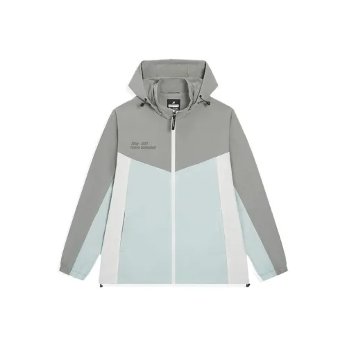 XTEP Тренчкот Мужской Голубой Серый Зеленый Серый