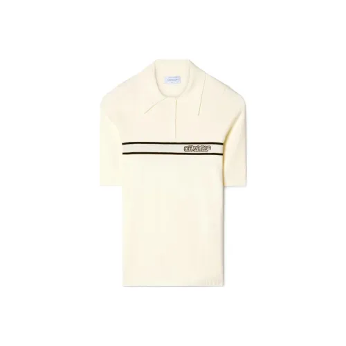 Off Белый Кремово-белый Женские Поло