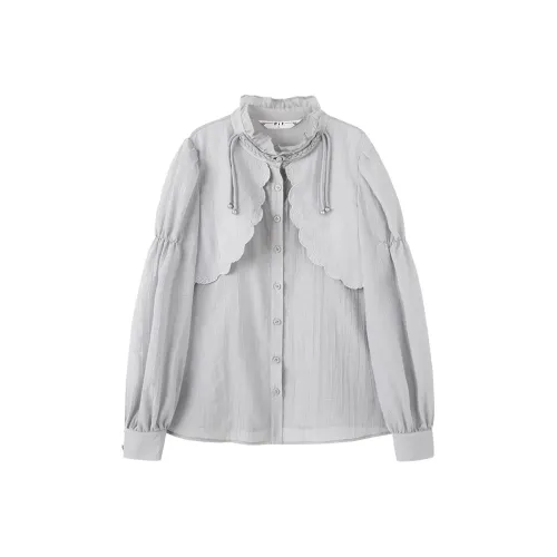 Pit Светло-серые Женские Рубашки