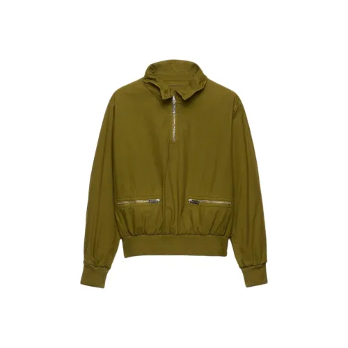 PRADA SS25 Весенне-летняя женская коллекция одежды Куртки и пальто Женские Зеленый