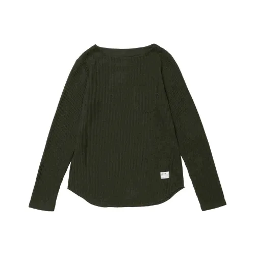 NANGA FERRE Пряжа Waffle L S футболка худи Женская Хаки