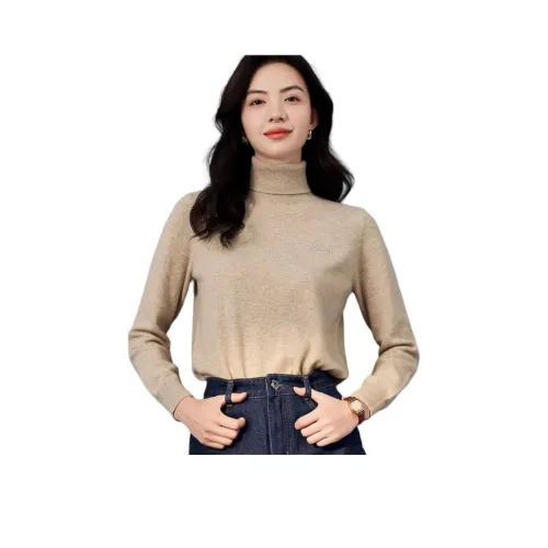 MIHUANG Кашемир Свитер Женский Бежевый Верблюжий