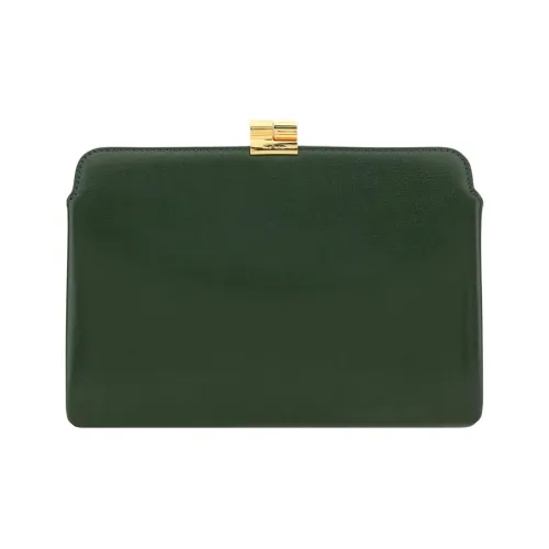 THE ROW Клатч из козьей кожи стандартный женский морской зеленый