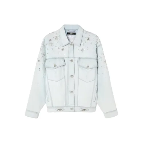 VERSACE Куртки и Пальто Женские Светло-Синий