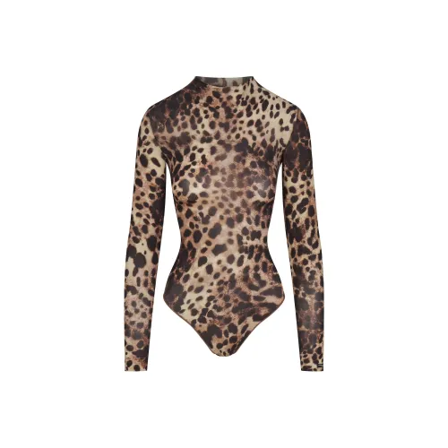 Skims DOLCE&GABBANA Collaboration Леопардовый принт Женские Боди