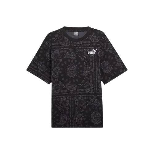 PUMA ESS+AOP T-Shirt Женская Черная