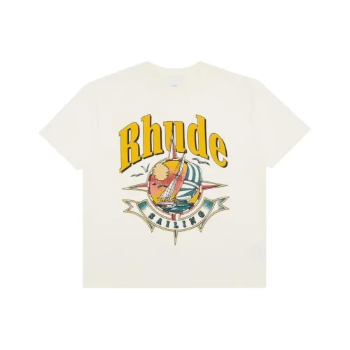 RHUDE Винтажный Белый Мужская Футболка