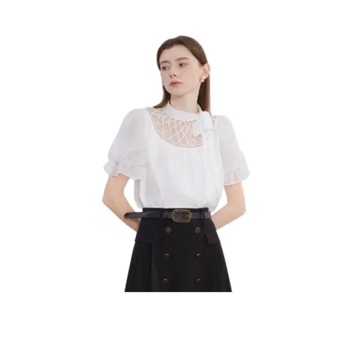Caroline Шифон Рубашка Женская Белая
