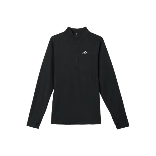 Nike Dri Fit Trail Толстовка Унисекс Черный Белый Верх