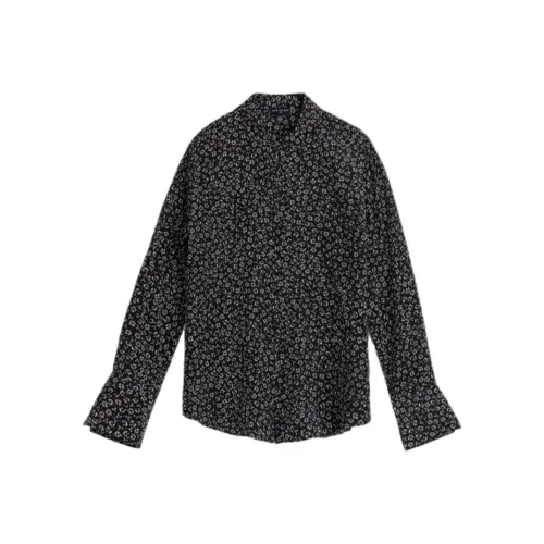 CLUB MONACO Рубашка Женская Черный Цветок
