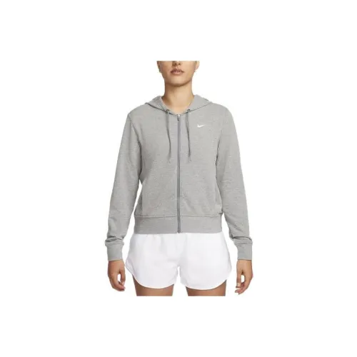 nike Dri Fit one Толстовка Женская Серого цвета