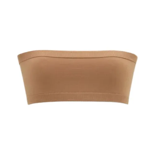 SAINT LAURENT Без бретелек Топ Женский Темно-бежевый