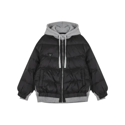 Mo Han Yi Mei Пуховик Женские Черный и Серый