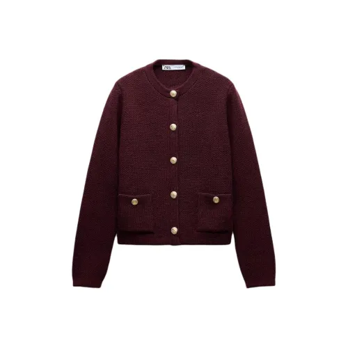 ZARA Красный Женский Трикотаж