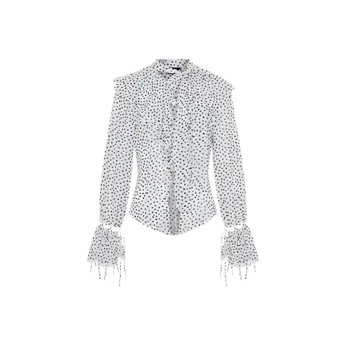 URBAN REVIVO Белый Принт Женские Рубашки