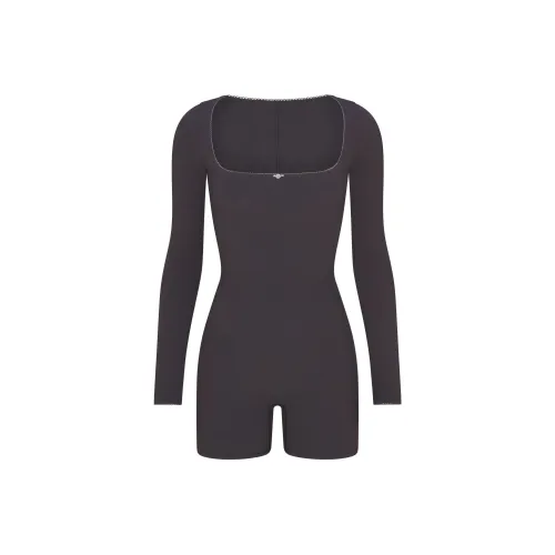 SKIMS Valentine's Day Collection SS25 FITS EVERYBODY PICOT Длинный рукав Комбинезон Женские