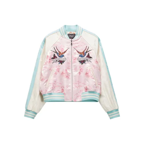 Ed Hardy SS25 Куртки и Пальто Женские Вишневый цветок Розовый