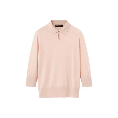 Loro Piana SS25 Поло Женские Розовый