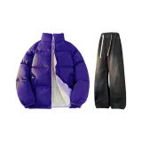 Комплект одежды (Фиолетовый топ + Черные штаны)