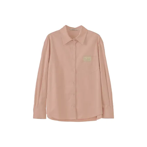 Fstudio Весенний Корейский стиль Однотонный Сладкий стиль Универсальный Рубашка Женская