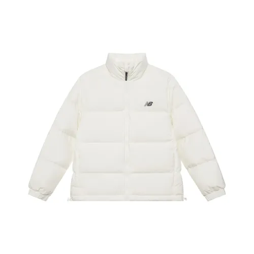 New Balance совместная серия Sports Life Воротник-стойка Утиный пух без капюшона Базовый С наполнителем Пуховик Женские Слоновая кость