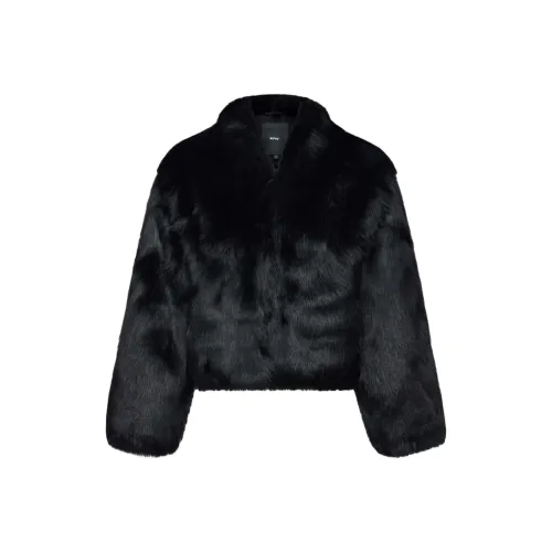 Khy Искусственный мех Куртка Куртки Пальто Женские Черный Черный