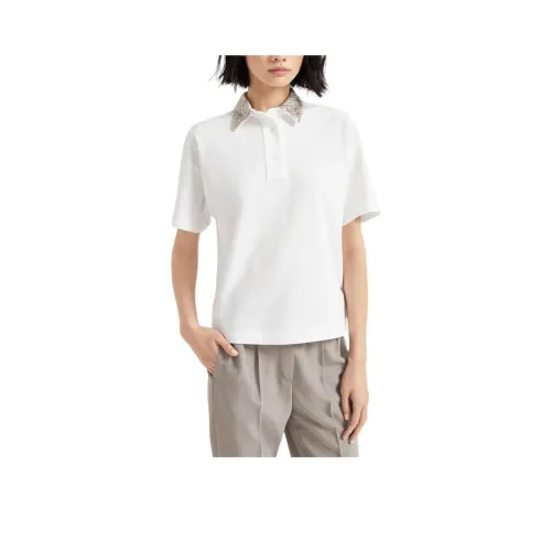 BRUNELLO CUCINELLI SS25 Поло Женское Белое