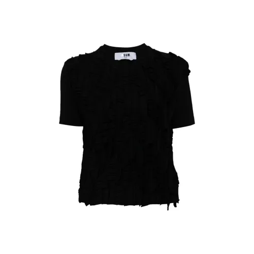 MSGM Стандартная футболка женская черная