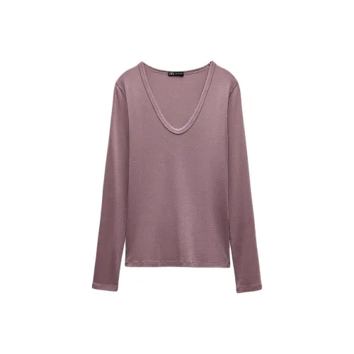 ZARA Т-рубашка с оборванным рукавом женская