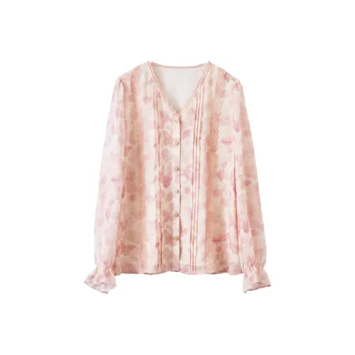 XIANGYING Розовые Женские Рубашки