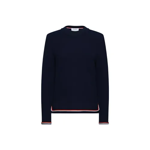 THOM BROWNE· SS25 Кашемир Свитер Женский Морской Синий