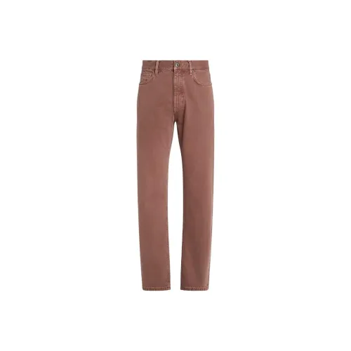 Ermenegildo Zegna Кирпично-красные Мужские Джинсы
