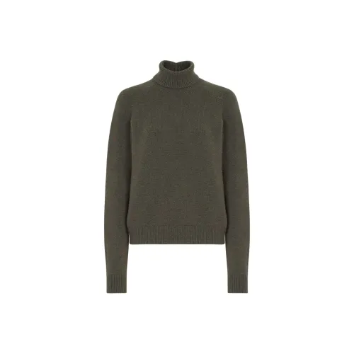 FENDI FW24 Кашемир Свитер Женские Зеленый