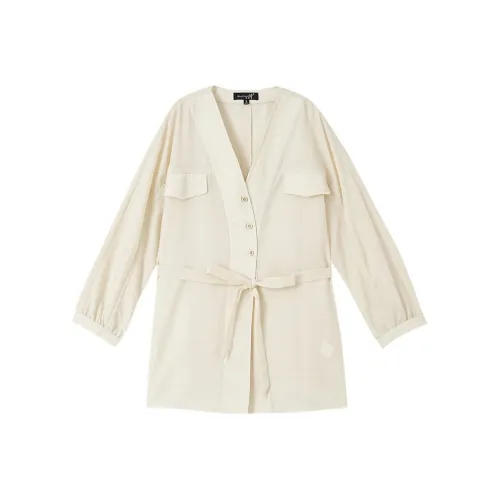 OUNIXUE Абрикос Женские Рубашки