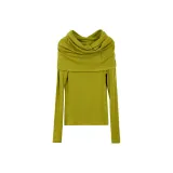 Зеленый, с капюшоном, с длинными рукавами