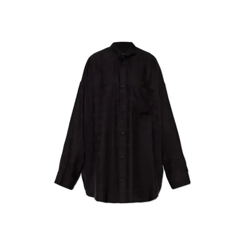 Balenciaga Рубашка Свободного кроя Женская Черная
