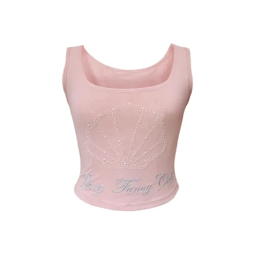 Girly Fancy Club Топ на бретелях Женский Розовый