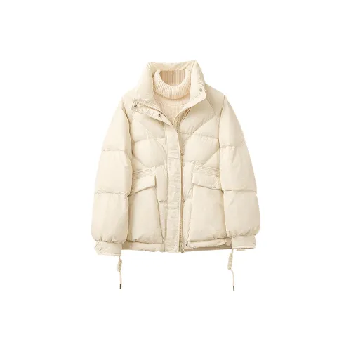 Cypress House Пуховик Женский Бежевый