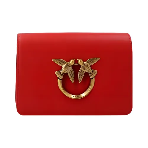 PINKO Click series Кожа Сумка через плечо Мини Женские Красный