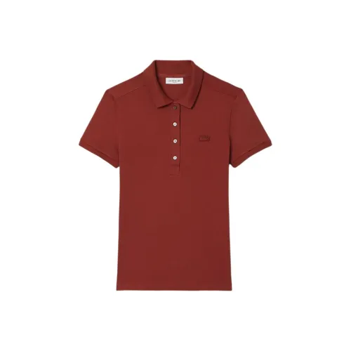 LACOSTE Collaboration L.12.d Polo Женское Темно-красное
