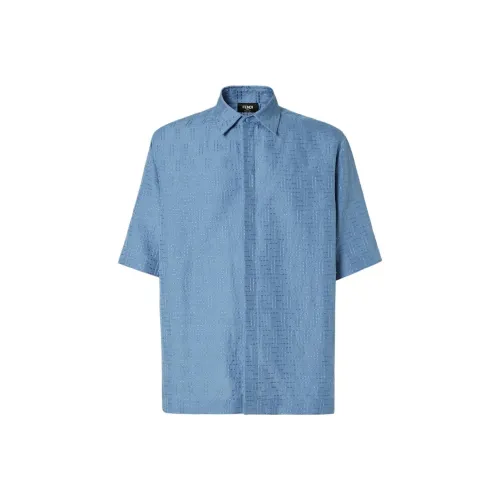 Fendi Светло-синие Мужские Рубашки